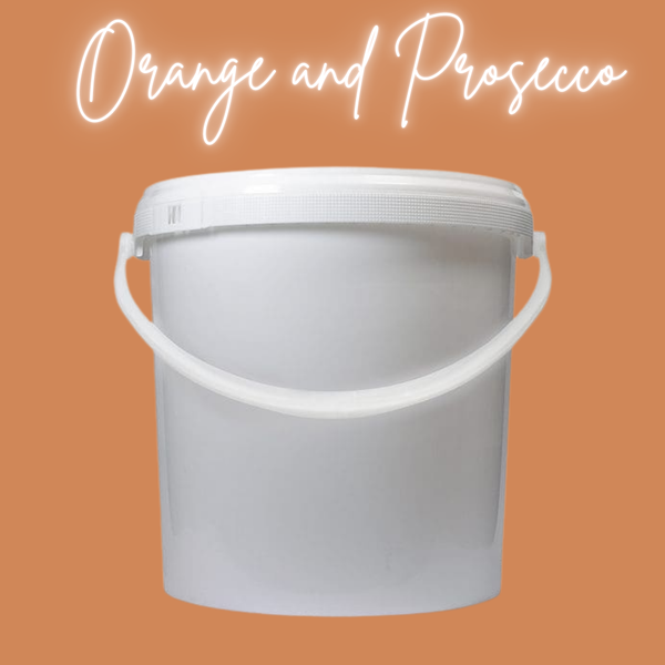 WHOLESALE BODY SCRUB BUCKET ORANGE AND PROSECCO