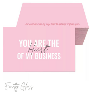 YOU ARE THE HEART OF MY BUSINESS THANK YOU CARDS (BLUSH PINK)