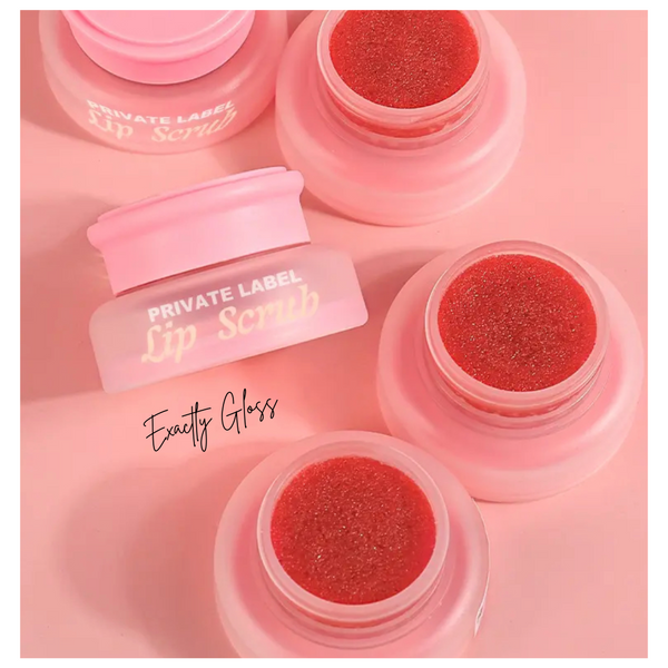 CUSTOM STRAWBERRY SCENTED LIP SCRUB SET WHOLESALE PRIVATE LABEL SET