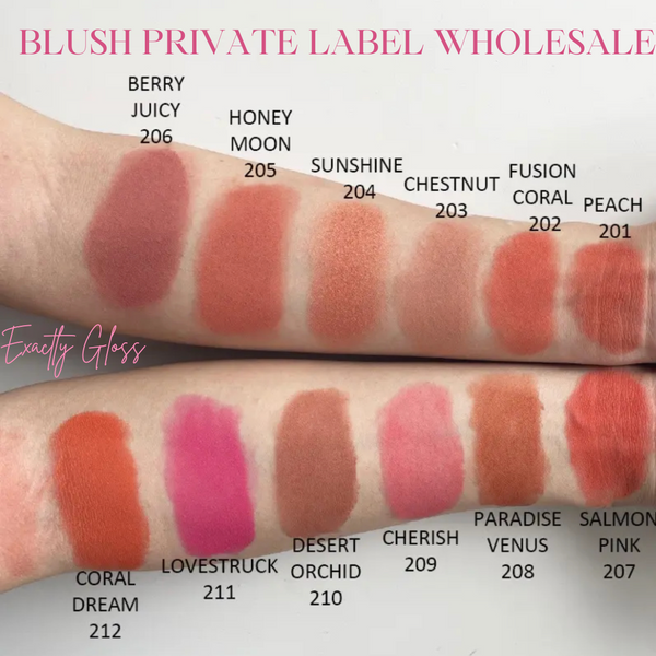 CUSTOM BLUSH SET, PRIVATE LABEL WHOLESALE WITH LOGO AND BOX