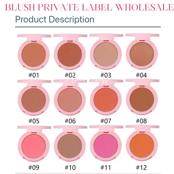 CUSTOM BLUSH SET, PRIVATE LABEL WHOLESALE WITH LOGO AND BOX