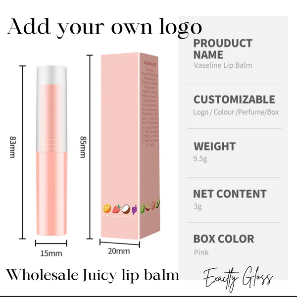 CUSTOM LIP BALM SET COMES WITH LOGO AND BOX PRIVATE LABEL