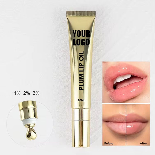 CUSTOM LIP PLUMPING LIP GLOSS WITH LOGO PRIVATE LABEL WHOLESALE LIP GLOSS