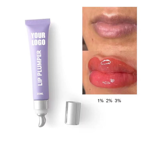 CUSTOM LIP PLUMPING LIP GLOSS WITH LOGO PRIVATE LABEL WHOLESALE LIP GLOSS