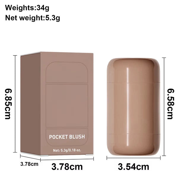 CUSTOM BLUSH COMPACT WITH YOUR LOGO – NUDE BROWN PACKAGING – PRIVATE LABEL MAKEUP WHOLESALE WITH BOX INCLUDED