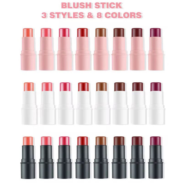 CUSTOM BLUSH IN BLACK, WHITE & PINK PACKAGING – PRIVATE LABEL WHOLESALE – 8 SHADES WITH MATCHING BOXES & YOUR LOGO
