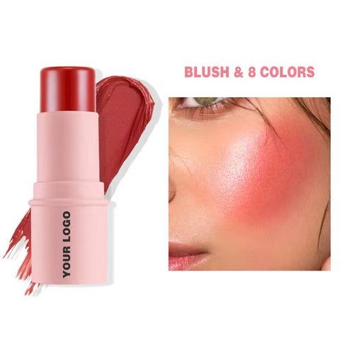 CUSTOM BLUSH IN BLACK, WHITE & PINK PACKAGING – PRIVATE LABEL WHOLESALE – 8 SHADES WITH MATCHING BOXES & YOUR LOGO