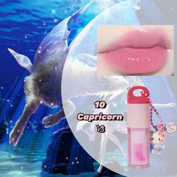 ZODIAC SIGN LIP GLOSS / LIP OIL WITH BOX – CUSTOM WITH YOUR LOGO – INCLUDES KITTEN TRINKET & ASTROLOGY SYMBOL