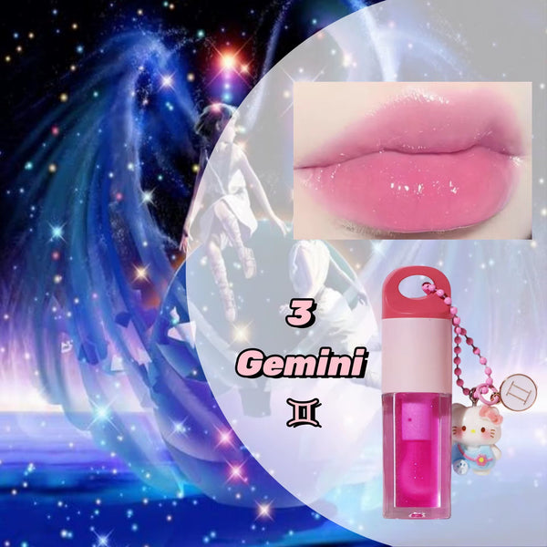 ZODIAC SIGN LIP GLOSS / LIP OIL WITH BOX – CUSTOM WITH YOUR LOGO – INCLUDES KITTEN TRINKET & ASTROLOGY SYMBOL