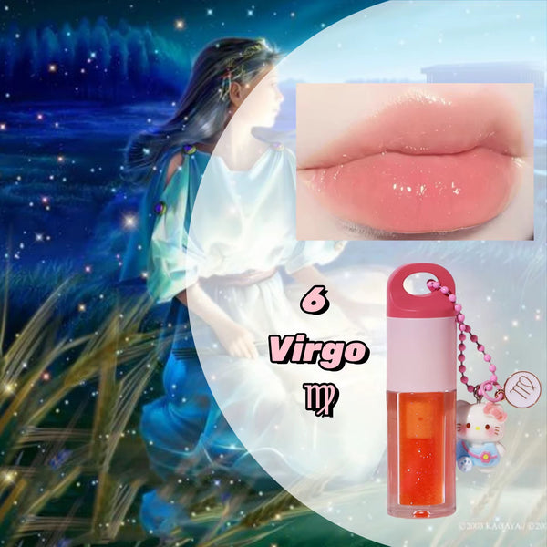 ZODIAC SIGN LIP GLOSS / LIP OIL WITH BOX – CUSTOM WITH YOUR LOGO – INCLUDES KITTEN TRINKET & ASTROLOGY SYMBOL