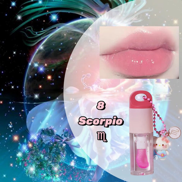 ZODIAC SIGN LIP GLOSS / LIP OIL WITH BOX – CUSTOM WITH YOUR LOGO – INCLUDES KITTEN TRINKET & ASTROLOGY SYMBOL