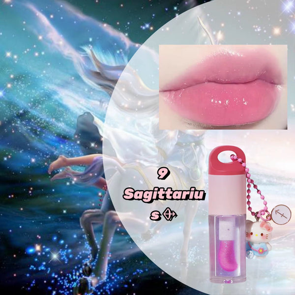 ZODIAC SIGN LIP GLOSS / LIP OIL WITH BOX – CUSTOM WITH YOUR LOGO – INCLUDES KITTEN TRINKET & ASTROLOGY SYMBOL