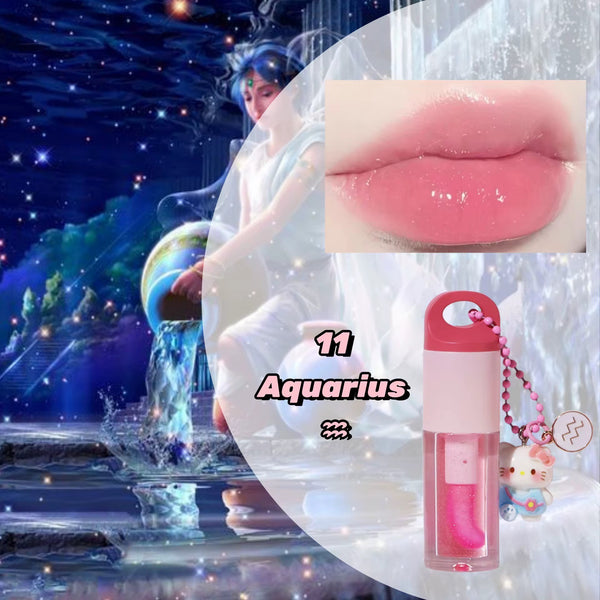 ZODIAC SIGN LIP GLOSS / LIP OIL WITH BOX – CUSTOM WITH YOUR LOGO – INCLUDES KITTEN TRINKET & ASTROLOGY SYMBOL