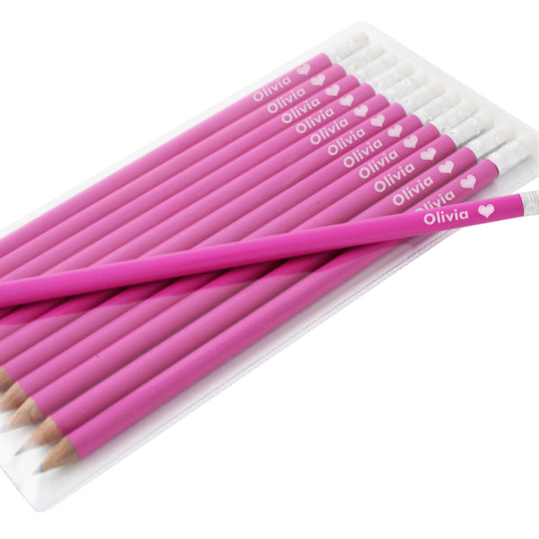 PERSONALISED HEART MOTIF PENCILS