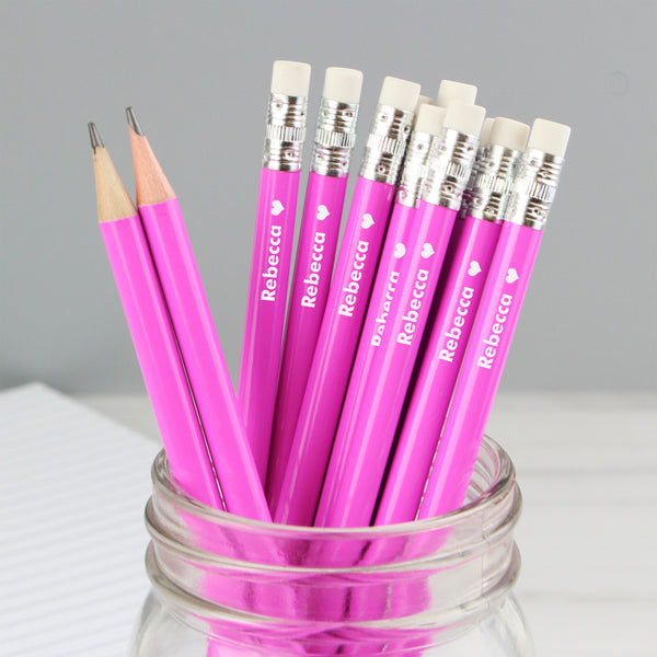 PERSONALISED HEART MOTIF PENCILS