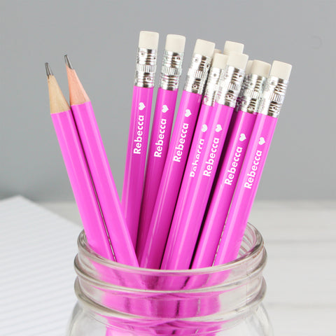 PERSONALISED HEART MOTIF PENCILS
